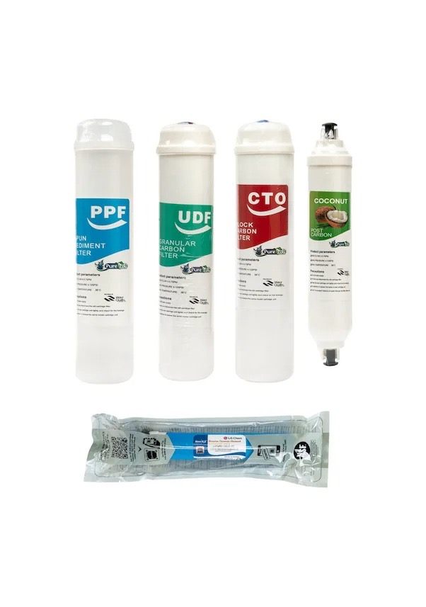 PPF, UDF, CTO, Coconut post karbon filtreler ve LG Chem ters ozmoz membranı